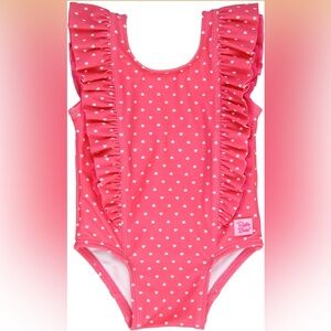 Ruffle Butts Pink Polka Dot Swimsuit